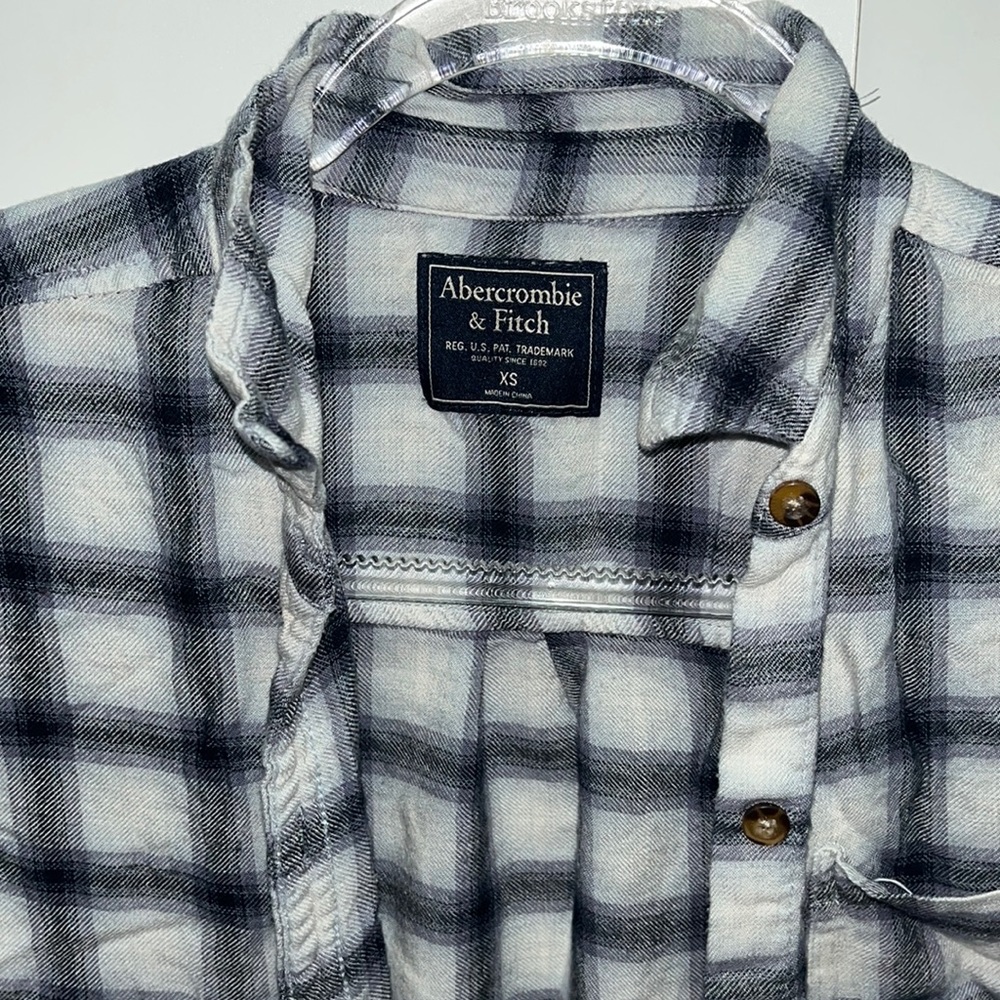Abercombie and Fitch blue flannel
